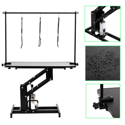 Hydraulic Lift Large Pet Dog Cat Grooming Trimming Bath Beauty Table Adjustable