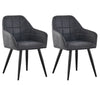 Set of 2 Faux Matte Suede Leather Dining Chairs Accent home & restaurants Adrian