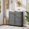 8 Drawer Chest of Drawers Fabric Dresser Bedside Storage Organizer Unit Bedroom