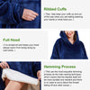 Hoodie Blanket Reversible Oversized Ultra Plush Sherpa Giant Hooded Sweatshirt