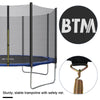 6FT 8FT 10FT 12FT 14FT Outdoor Garden Trampoline W/ Safety Net Enclosure Ladder