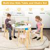 5PCS Kids Play Table and Chair Set Children Wooden Activity Table with 4 Chairs