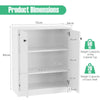 2-Door Storage Cabinet Buffet Cabinet w/ 3 Shelves Sideboard Kitchen Hallway