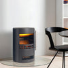 Freestanding Electric Fireplace Realistic LED Flame Room Warmer 2 Heat Settings