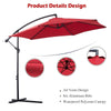 3 m Banana Parasol Sun Shade Umbrella Garden Parasol Adjustable with Base