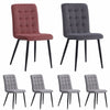 Upholstered High Back Dining Chairs 4pcs/set Office Chair Metal Legs Living Room
