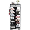 13-Tier Shoe Rack Freestanding Wooden Shoes Storage Shelf Stand w/Fabric Drawer