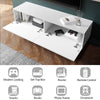 White Floating TV Unit Cabinet Wall Mounted High Gloss Entertainment Unit 140cm