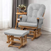 ONPNO Replacement Velvet Cushions 5PCS Set for Glider Rocking Chair and Stool