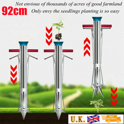 LEVEL Hand Held Manual Planter Transplanter Seeder Seedling Planting No Bending