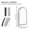 Large Arch Wall Mirror Bathroom Bathroom Living Room Crystal Diamond Glass Strip