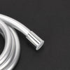 2M Smooth Matt Silver Shower Hose Brass Pipe Standard Bore PVC Long Flexible