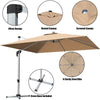 3M Patio Offset Umbrella Cantilever Parasol w/ Cross Base Tilting Market Parasol