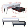 2-Tier Extendable 100-137cm Coffee Table Side Table TV Stand for Living Room