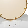 White Dressing Table Vanity Makeup Desk Set w/ Round Mirror Stool Drawer Bedroom