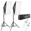 2x 135W Large Softbox Photography Studio Lighting Kits Light Stand