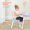 3PCS Kids Table and Chair Set Children Study Drawing Desk W/ Hidden Mesh Storage