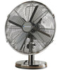 New Blaupunkt 12 inch Metal Desk Fan 3 Speed Oscillating Standing - Black Chrome