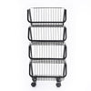 Large Stackable Metal Wire Basket Trolley Rack Kitchen Fruit Vegetable Storages