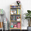 4-Tier Ladder Bookcase Utility Shelf DIY Plant Stand Holder Bamboo