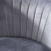 Velvet Retro Lounge Accent Chair Wood Legs Occasional Bedroom Living Room Grey