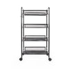 4 Tiers Large Kitchen Trolley Cart Rolling Mesh Storage Rack Trolley with Wheel