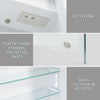 Single Door Led Medicine Cabinet with Mirror 50*70CM Bathroom Wall 3 Color Mode