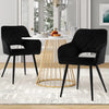 Pair of Multicolor Velvet Dining Chairs Diamond Seat With Hole Kitchen Dingroom