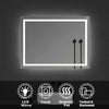 Illuminated Bathroom Mirror with LED Lights Demister Touch Sensor Wall Mounted