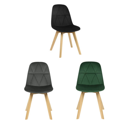 2/4/6x Dining Chairs Velvet Upholstered Chairs w/ Backrest Kitchen Lounge Office