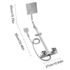 Bathroom Thermostatic Exposed Shower Mixer Twin head Large Square Bar Set Chrome