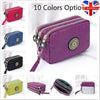 Women lady 3 Zipper Canvas Handbag Card Holder Phone Bag Coin Purse Wallet