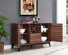 VAUGHN WINE CABINET SIDEBOARD BUFFET UNIT IN WALNUT BY DOREL