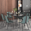 Mondeer Dining Room Sets Dining Table and 4/6 Upholstered Chairs with Metal Legs