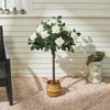 Large Potted Bunch Rose Blossom Flower Artificial Tree Plant Garden Home Decor