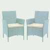 Outdoor Rattan Garden Furniture 3PCS Bistro Set Patio Wicker Table & Chair Set.