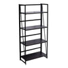 4-Tier Storage Shelves Ladder Bookshelf Industrial Bookcase Unit Vintage Gray