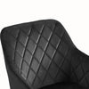 Set of 2 Dining Chairs Velvet Faux Leather Seat Modern Kitchen Chairs