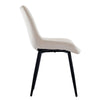 Set of 2 Dining Chairs Velvet Padded Seat Metal Leg Kitchen Chairs Multicolor