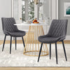 2X Faux Leather Dining Chairs PU Padded Dining Room Kitchen Chair Set Family