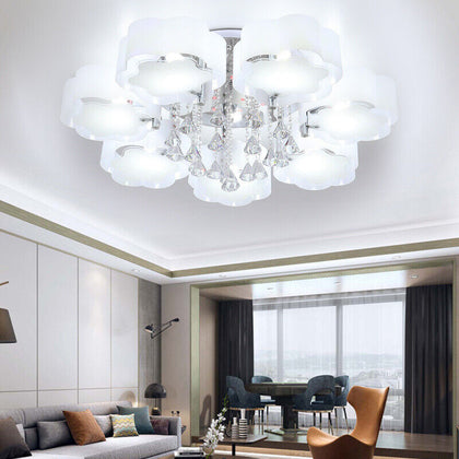 Modern LED Crystal Ceiling Lights Chandelier Lamp Kitchen Living Bed Room Light
