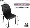 2PC/ 4PC Modern PU Leather Armless Chairs for Dining Kitchen Room w/ Steel Leg