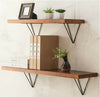 2x Durable Hairpin Industrial Wall Shelf Support Brackets Metal Prism Wall Mount