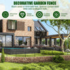 5 Panels Decorative Garden Fence Folding Wire Patio Fences Interlockable