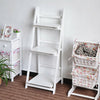 3 Tier Folding Ladder Shelf White Storage Plant Flower Book Shelves Shoe Rack UK