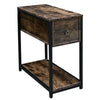 Industrial Sofa Side End Table With Storage Drawer Shelf Bedside Table Cabinet