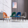 Dining Table & Chairs Set 4/6 Velvet Fabric Padded Seat Kitchen Furniture