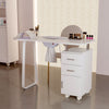 White Professional Manicure Table Salon Nail Station Beauty Desk +Dust Collector