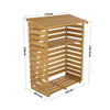 Outdoor Wood-Frame Log Store Stack Holder Wood Firewood Rack Garden Storage Shed