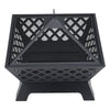 Outdoor Fire Pit BBQ Bowl Garden Patio Extra Large Stove Grill Log Bonfire 25''